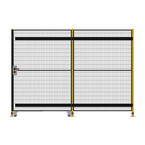 Jednoskrzydłowe drzwi przesuwne z prowadnicą teleskopową, zamek cylindryczny - Jednoskrzydłowe drzwi przesuwne z prowadnicą teleskopową, zamek cylindr