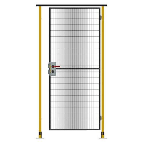 Jednoskrzydłowe drzwi na zawiasach, zamek cylindryczny - Jednoskrzydłowe drzwi na zawiasach, zamek cylindryczny, wysokość 224 cm, szerokość 100 cm