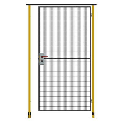 Jednoskrzydłowe drzwi na zawiasach, zamek cylindryczny - Jednoskrzydłowe drzwi na zawiasach, zamek cylindryczny, wysokość 224 cm, szerokość 120 cm