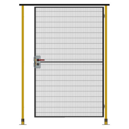 Jednoskrzydłowe drzwi na zawiasach, zamek cylindryczny - Jednoskrzydłowe drzwi na zawiasach, zamek cylindryczny, wysokość 224 cm, szerokość 150 cm