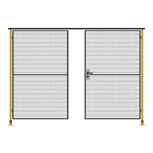 Dwuskrzydłowe drzwi na zawiasach, zamek cylindryczny - Dwuskrzydłowe drzwi na zawiasach, zamek cylindryczny, wysokość 224 cm, szerokość 300 cm