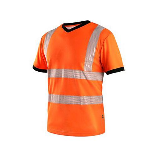 Koszulka CXS RIPON, ostrzegawcza, meskie, pomarańczowy-czarny - Koszulka CXS RIPON, ostrzegawcza, meskie, pomarańczowy-czarny, roz. 3XL