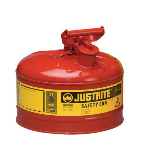 Pojemniki ochronne na materiały łatwopalne Justrite - Pojemnik ochronny na materiały łatwopalne Justrite, czerwony, 1 l