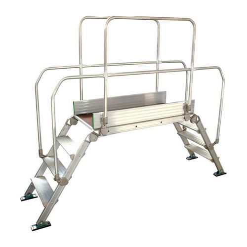 Aluminiowa drabina mostek Facal, platforma 90 x 53, 2 x 6 stopni
