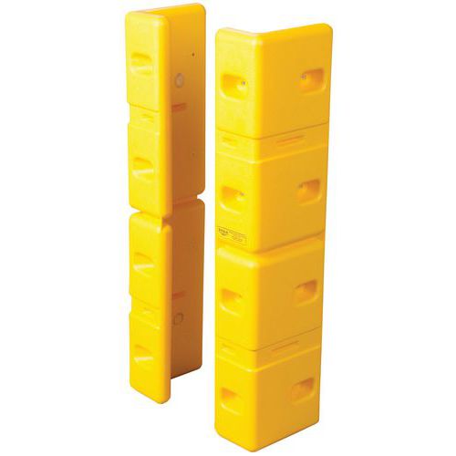 Plastikowe ochraniacze narożników, żółte - Plastikowe ochraniacze narożników, żółte, 15,2 x 106,7 cm