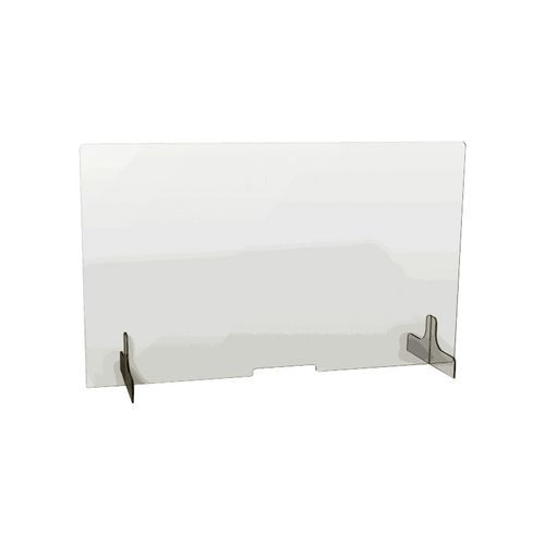 Przegrody ochronne z pleksiglasu, otwór 3 x 26 cm - Przegroda zabezpieczająca z pleksiglasu, otwór 3 x 26 cm, 150 x 90 cm