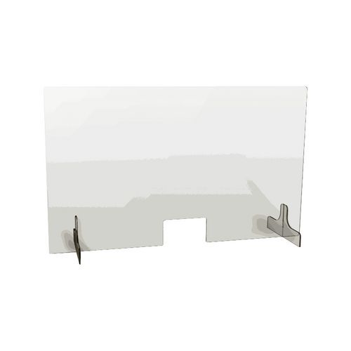 Przegrody ochronne z pleksiglasu, otwór 15 x 26 cm - Przegroda zabezpieczająca z pleksiglasu, otwór 15 x 26 cm, 150 x 90 cm