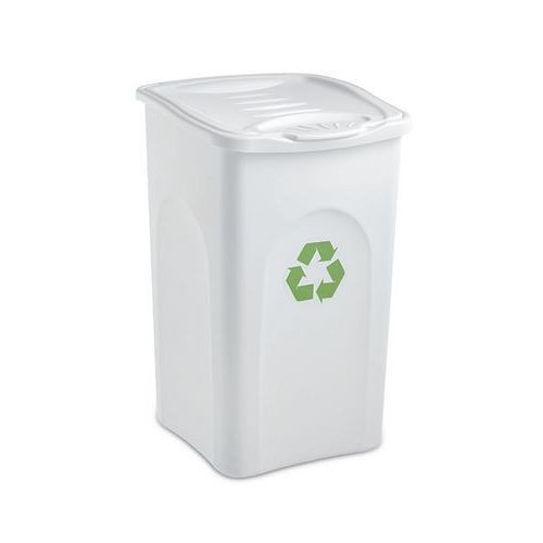 Plastikowe kosze na śmieci, na odpady segregowane BEGREEN, pojemność 50 l - Plastikowy kosz na śmieci BEGREEN, na odpady segregowane, pojemność 50 l, 