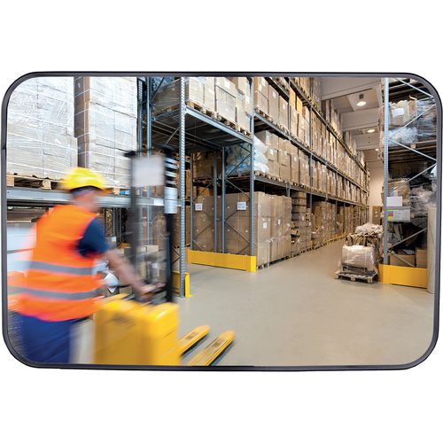 Przemysłowe lustra prostokątne Dancop - Przemysłowe lustro prostokątne Dancop, szerokość 60 cm