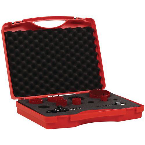 Zestaw otwornic HSS Manutan Expert, 6 szt., średnica 22–64 mm