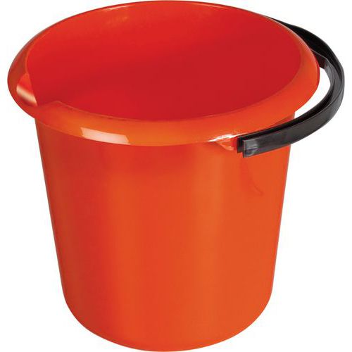 Plastikowe wiaderka z dzióbkiem, 10 l - Plastikowe wiaderko z dzióbkiem, 10 l, czerwone
