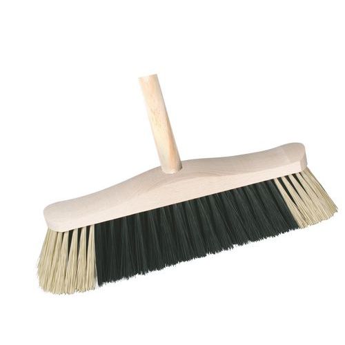 Miotła drewniana z kijem, 30 cm - Miotła drewniana z kijem
