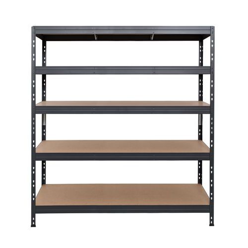 Metalowe regały bezśrubowe Manutan Expert Rapid 3 - Regał metalowy Manutan Expert Rapid 3, 180 x 150 x 60 cm, 250 kg/półkę, 5 półek z płyty pilśniowej