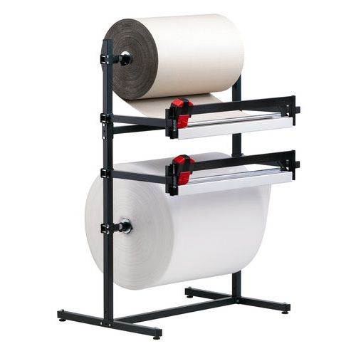 Podwójne podajniki papieru, poziome, średnica rolki 80 cm - Podwójny podajnik papieru, poziomy, średnica rolki 80 cm, szerokość rolki 125 cm