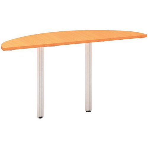 Dostawki do stołu Alfa 100, 80 x 35 x 73,5 cm, 1/2 okręgu - Dostawka do stołu Alfa 100, 80 x 35 x 73,5 cm, 1/2 okręgu, kolor buk Bavaria