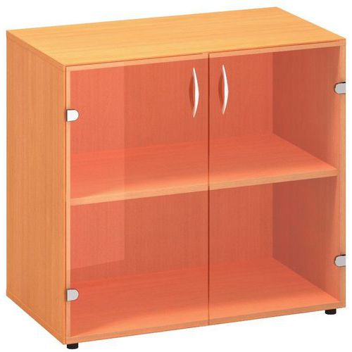 Szafki niskie szerokie Alfa 500, 73,5 x 80 x 45,8 cm, ze szklanymi drzwiczkami - Szafka niska szeroka Alfa 500, 73,5 x 80 x 45,8 cm, ze szklanymi drzw