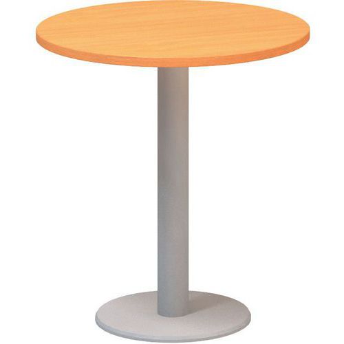 Stoły konferencyjne okrągłe Alfa 400 z szarymi nogami, 70 x 74,2 cm - Okrągły stół konferencyjny Alfa 400 z szarą podstawą,70 x 74,2 cm, wersja prosta