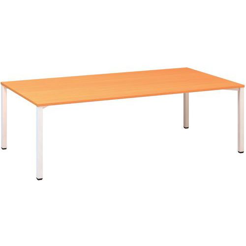 Stoły konferencyjne Alfa 420 z białą podstawą, 240 x 120 x 74,2 cm - Stół konferencyjny Alfa 420 z białą podstawą, 240 x 120 x 74,2 cm, wersja prosta,
