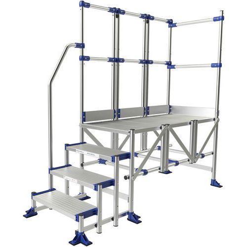 Podesty dostępowe Meca Modul Tubesca-Comabi, 2 balustrady + 1 poręcz - Podest dostępowy Meca Modul Tubesca-Comabi, 2 balustrady + 1 poręcz, 4 stopnie,