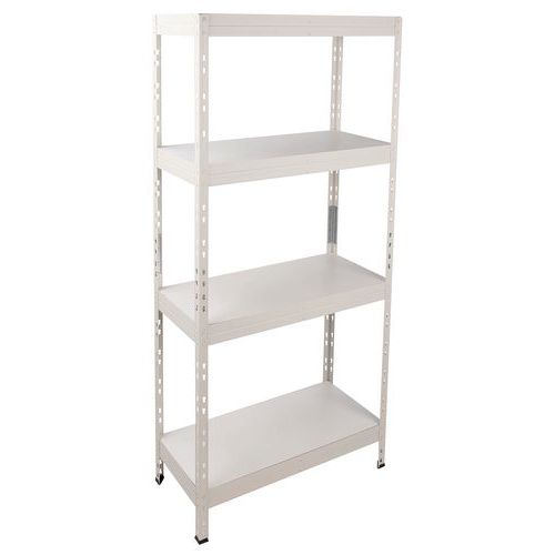 Regał metalowy biurowy Rapid 3, 1800x900x400, 1200 kg, 4 półki z płyty pilśniowej - Regał metalowy Rapid 3 office, Manutan Expert, 1800x900x400, 1200 