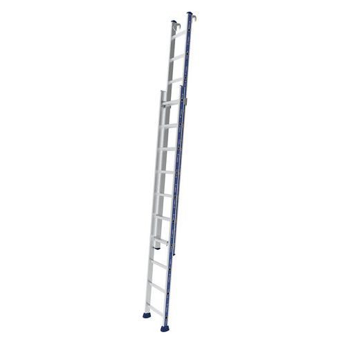 Aluminiowe drabiny wysuwane Platinum 300 Tubesca-Comabi, z haczykami - Wysuwana drabina aluminiowa Platinum 300 Tubesca-Comabi, z haczykami, 2 x 10 sz