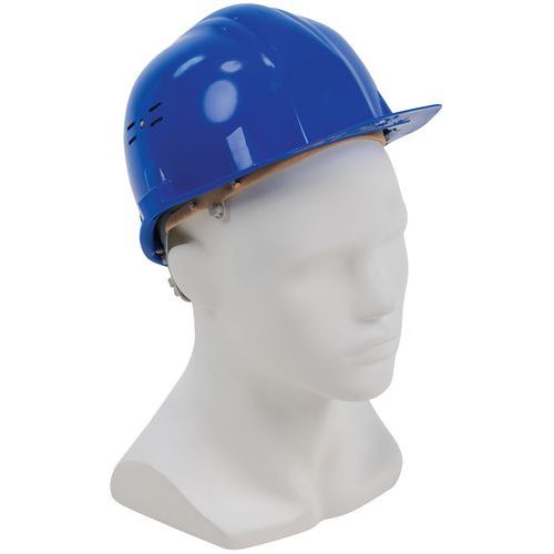 Hełmy ochronne Manutan Expert, Classic II, 6-punktowe - Hełm ochronny Manutan Expert Classic II, 6 punktów, kolor niebieski