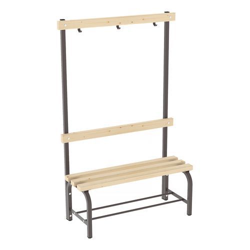 Ława Lisa ze ścianką na wieszaki, 100 cm - Ława Lisa ze ścianką na wieszaki, 100 cm, brązowa