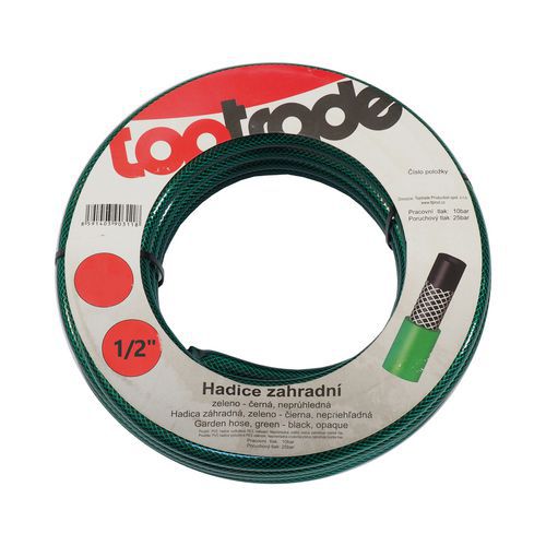 TOPTRADE wąż ogrodowy, zielono-czarny, nieprzezroczysty, 1/2" - TOPTRADE wąż ogrodowy, zielono-czarny, nieprzezroczysty, 1/2", 10 m