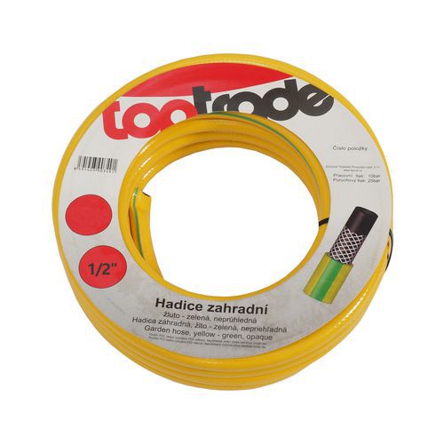 TOPTRADE wąż ogrodowy, żółto-zielony, nieprzezroczysty, 1/2" - TOPTRADE wąż ogrodowy, żółto-zielony, nieprzezroczysty, 1/2", 25 m
