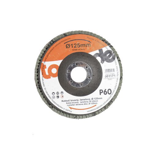 TOPTRADE tarcza ścierna, lamelkowa, 125 x 22,2 x 2 mm - TOPTRADE tarcza ścierna, lamelkowa, ziarnistość 60, 125 x 22,2 x 2 mm
