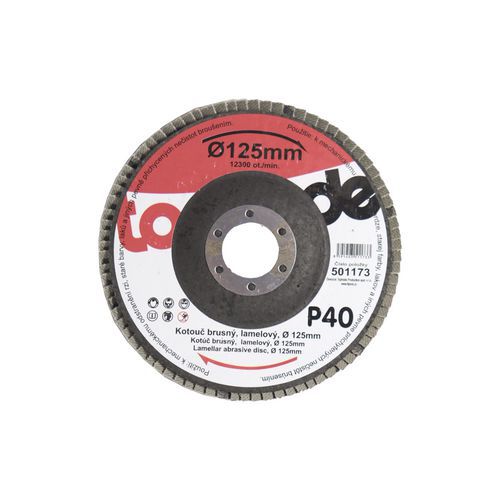 TOPTRADE tarcza ścierna, lamelkowa, 125 x 22,2 x 2 mm - TOPTRADE tarcza ścierna, lamelkowa, ziarnistość 40, 125 x 22,2 x 2 mm