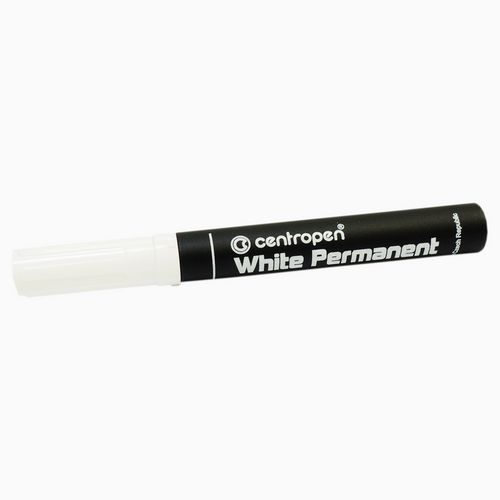 CENTROPEN marker permanentny, 8566/1, ślad 2,5 mm, zestaw 10 szt. - CENTROPEN marker permanentny, 8586/1, ślad 2,5 mm, zestaw 10 szt., biały