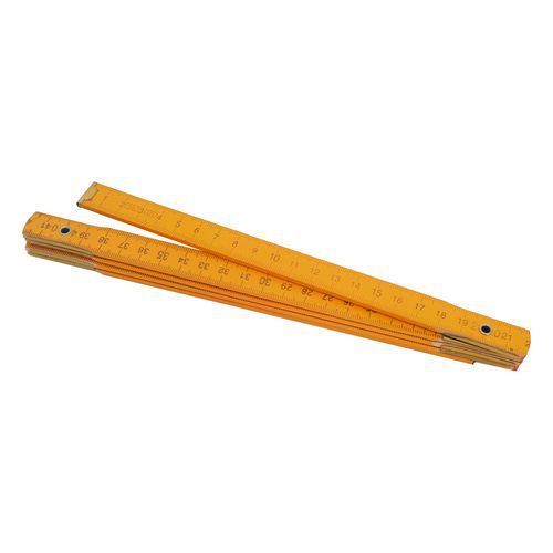 TOPTRADE metr składany, drewniany, żółty, standard - TOPTRADE metr składany, drewniany, żółty, 2 m, standard