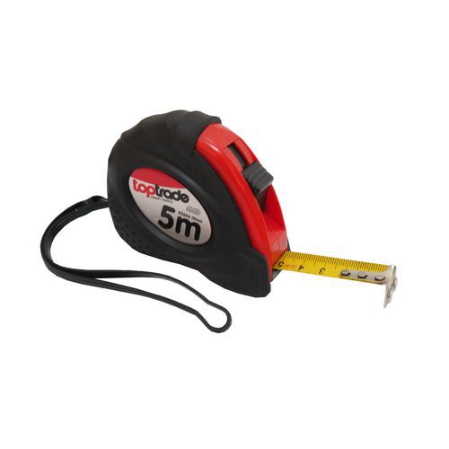 TOPTRADE taśma zwijana, z podgumowaną obudową i magnesem - TOPTRADE taśma zwijana, z podgumowaną obudową i magnesem, 16 mm x 3 m