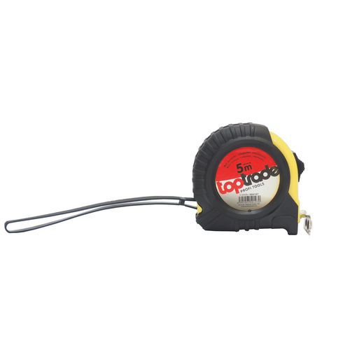 TOPTRADE taśma zwijana, z podgumowaną obudową i magnesem, profesjonalna - TOPTRADE taśma zwijana, z podgumowaną obudową i magnesem, 16 mm x 3 m, profe