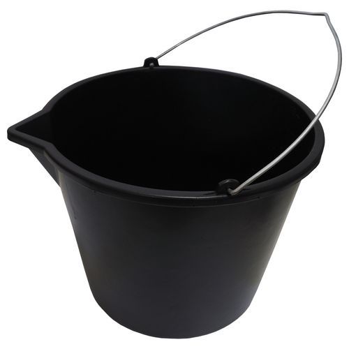 TOPTRADE wiadro murarskie, plastikowe, z wylewką - TOPTRADE wiadro murarskie, plastikowe, z wylewką, 16 l