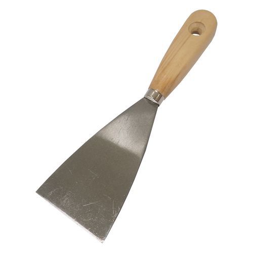 TOPTRADE szpachelka stalowa, z drewnianą rączką i nitem wbijanym, hobby - TOPTRADE szpachelka stalowa, z drewnianą rączką i nitem wbijanym, 30 mm, hob