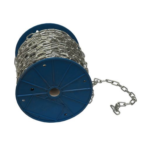 TOPTRADE łańcuch niecertyfikowany, krótkie oczko, na szpuli - TOPTRADE łańcuch niecertyfikowany, krótkie oczko, na szpuli, 2 mm x 200 m