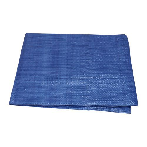 TOPTRADE plandeka ochronna, niebieska, z metalowymi oczkami, standard - TOPTRADE plandeka ochronna, niebieska, z metalowymi oczkami, 2 x 10 m, standar