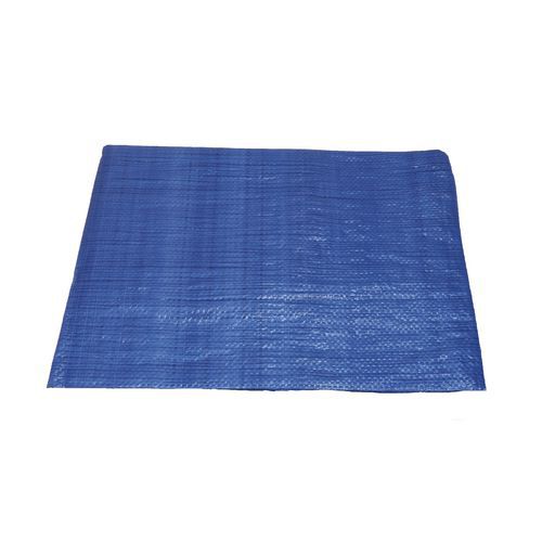 TOPTRADE plandeka ochronna, niebieska, z metalowymi oczkami, standard - TOPTRADE plandeka ochronna, niebieska, z metalowymi oczkami, 5 x 5 m, standard