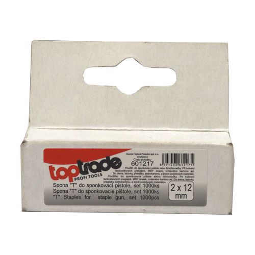 TOPTRADE zszywki do zszywacza, ocynkowane, „T”, opakowanie 1000 szt. - TOPTRADE zszywki do zszywacza, ocynkowane, „T”, opakowanie 1000 szt., 1,2 x 10 