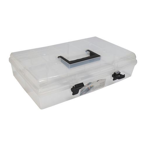 Organizer plastikowy, nun, system przegródek, przezroczysty, 400 x 298 x 85 mm