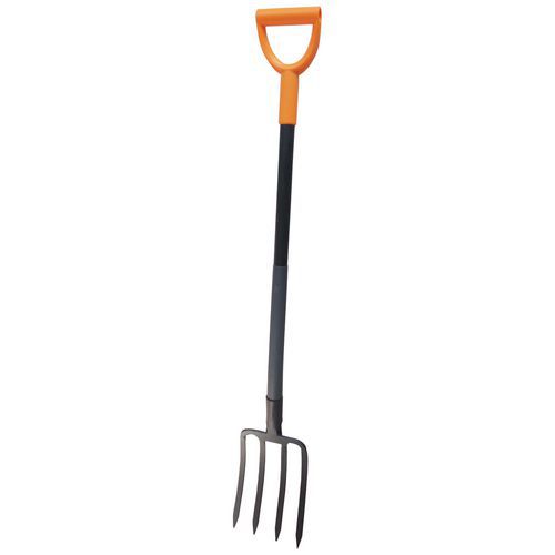 TOPTRADE widły do kopania, kute, metalowy trzonek, spawany, kształtowany profil, długość 1200 mm, profesjonalne
