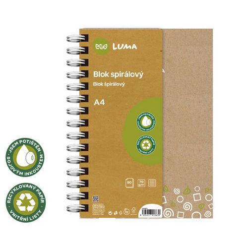 Kołonotatniki ECO LUMA, 80 kartek - Kołonotatnik ECO LUMA, 80 kartek, A4