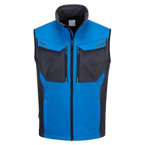WX3 kamizelka softshell, niebieska - WX3 kamizelka softshell, niebieska, rozm. M