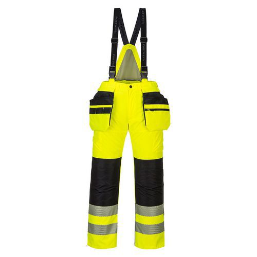 Ogrodniczki ostrzegawcze zimowe PW3, czarny/żółty - Ogrodniczki ostrzegawcze zimowe PW3, czarny/żółty, normalne, rozm. 4XL