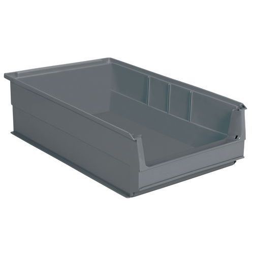 Plastikowy pojemnik bez przegród 14,5 x 21 x 35 cm - Plastikowy pojemnik bez przegród 14,5 x 21 x 35 cm, szary