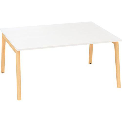 Stoły biurowe Bench Alfa Root, 160 x 160 x 74,2 cm - Stół biurowy Bench Alfa Root, 160 x 160 x 74,2 cm, biały