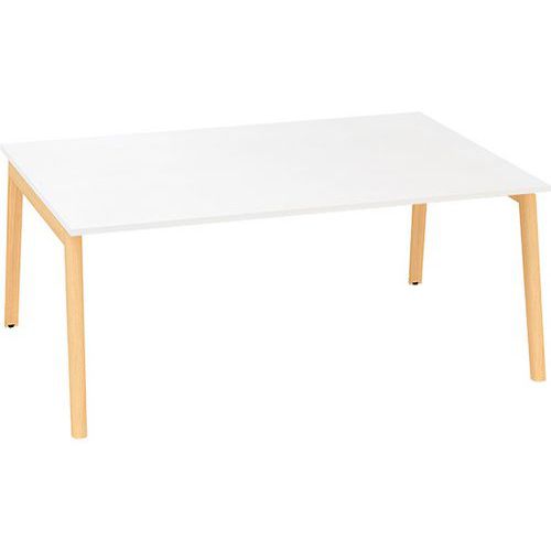 Stoły biurowe Bench Alfa Root, 180 x 160 x 74,2 cm - Stół biurowy Bench Alfa Root, 180 x 160 x 74,2 cm, biały