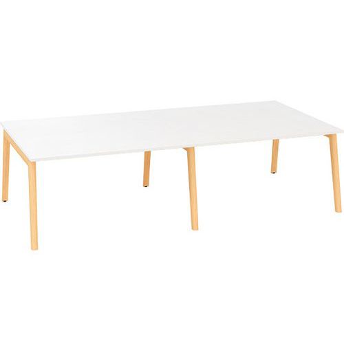 Stoły biurowe Bench Alfa Root, 280 x 160 x 74,2 cm - Stół biurowy Bench Alfa Root, 280 x 160 x 74,2 cm, biały